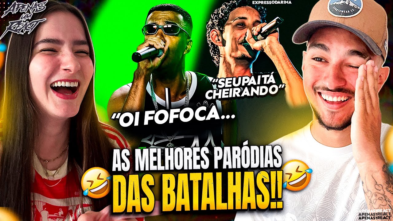 PARÓDIAS NAS BATALHAS DE RIMA! | Expressodarima | Apenas um react