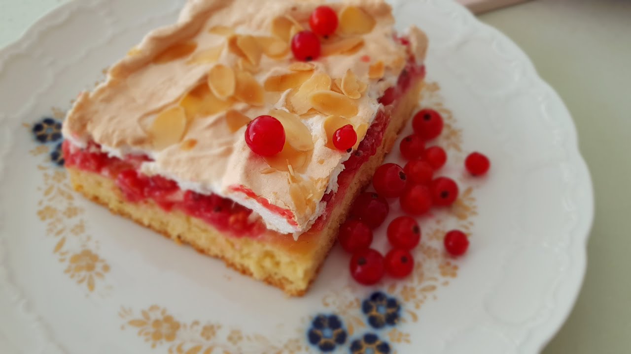 Johannisbeer-Baiser-Blechkuchen mit Äpfel und Erklärung des ...