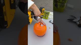 DIY Glowing stacked pumpkins