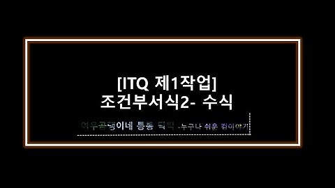 ITQ엑셀 조건부서식수식