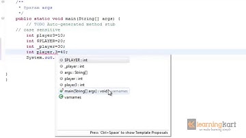 variable names in java