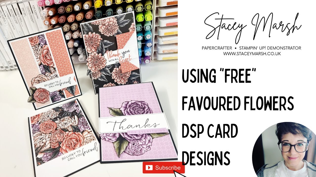USING THE FREE FAVORED FLOWERS DESIGNER SERIES PAPERS FROM STAMPIN' UP ON YOUR CARDS