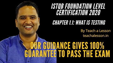 ISTQB Certification Chapter 1.1:  What is Testing