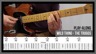 Wild Thing (TAB) - Barré Chord Guitar Riffs - The Troggs - Play-Along Backing Track
