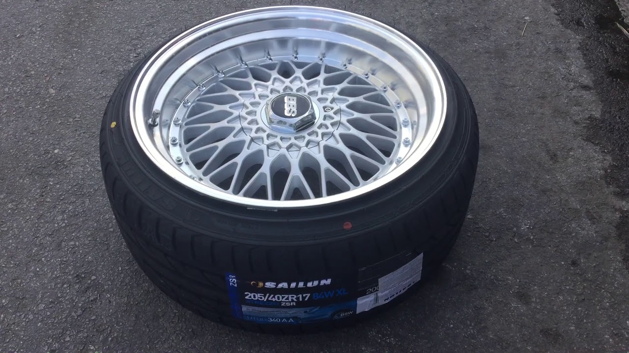 BBS RS 8.5J 9.5J x 17 in Sailun 195 205 /40-17 - YouTube