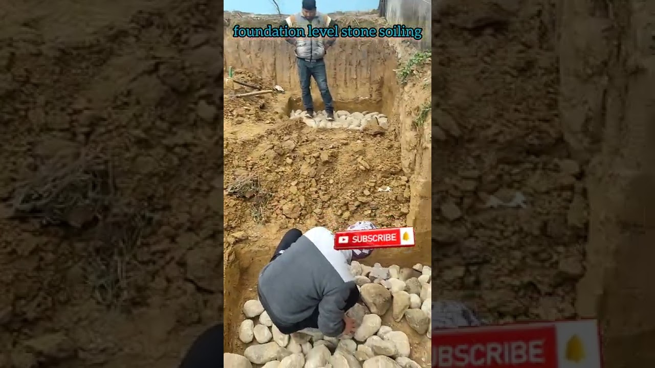 Technical! Foundation Marking_Traditional Wall Building Foundation Perfectly stone soiling