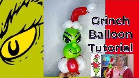 The Grinch wand or bracelet. Christmas balloon tutorial