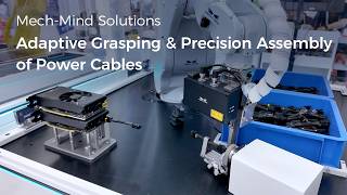 Embodied AI “Eye-Brain-Hand” for Robots: Adaptive Grasping & Precision Assembly of Power Cables