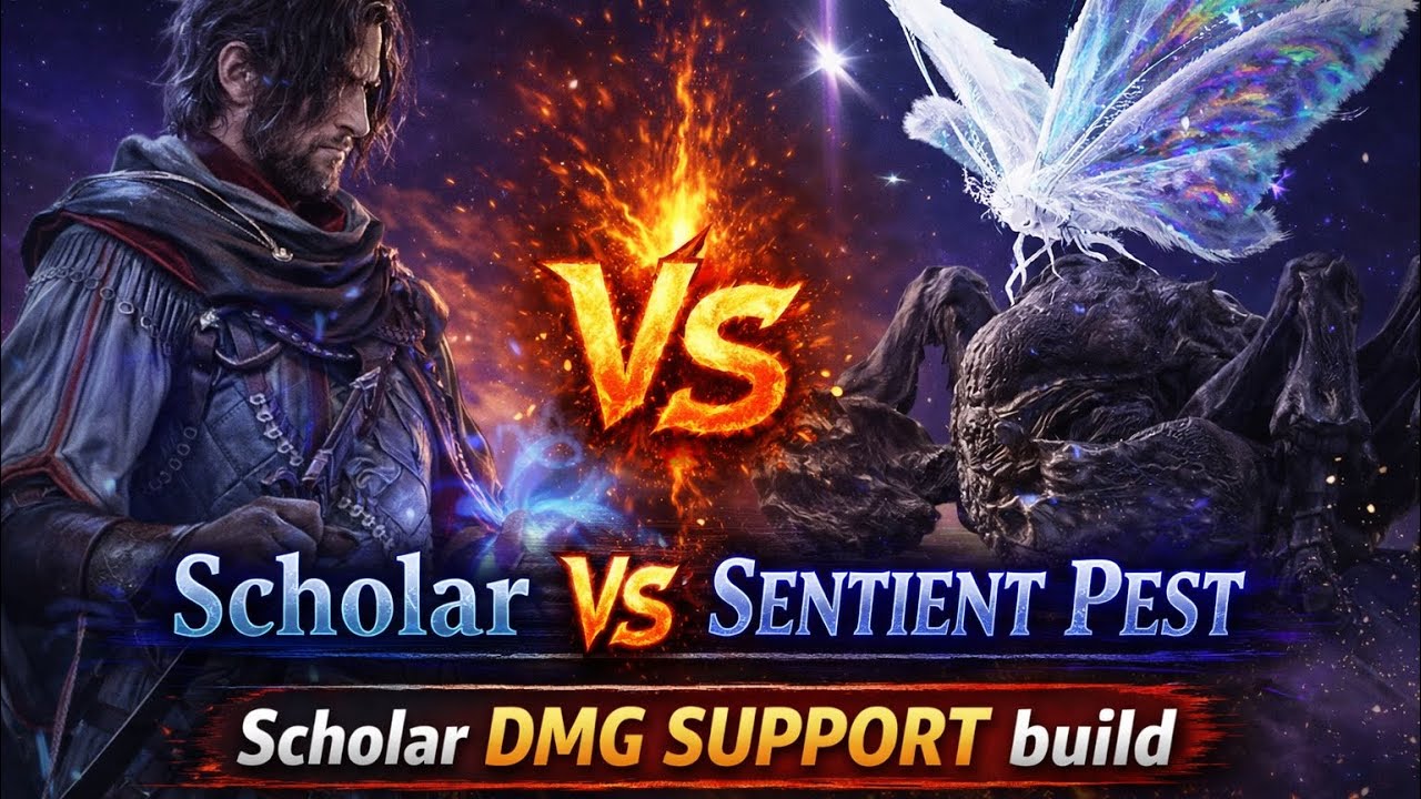 ELDEN RING NIGHTREIGN - Scholar DMG SUPPORT build ( Deep of night VS Sentient Pest )