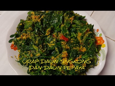 Cara Membuat Urap Daun Singkong Pepaya