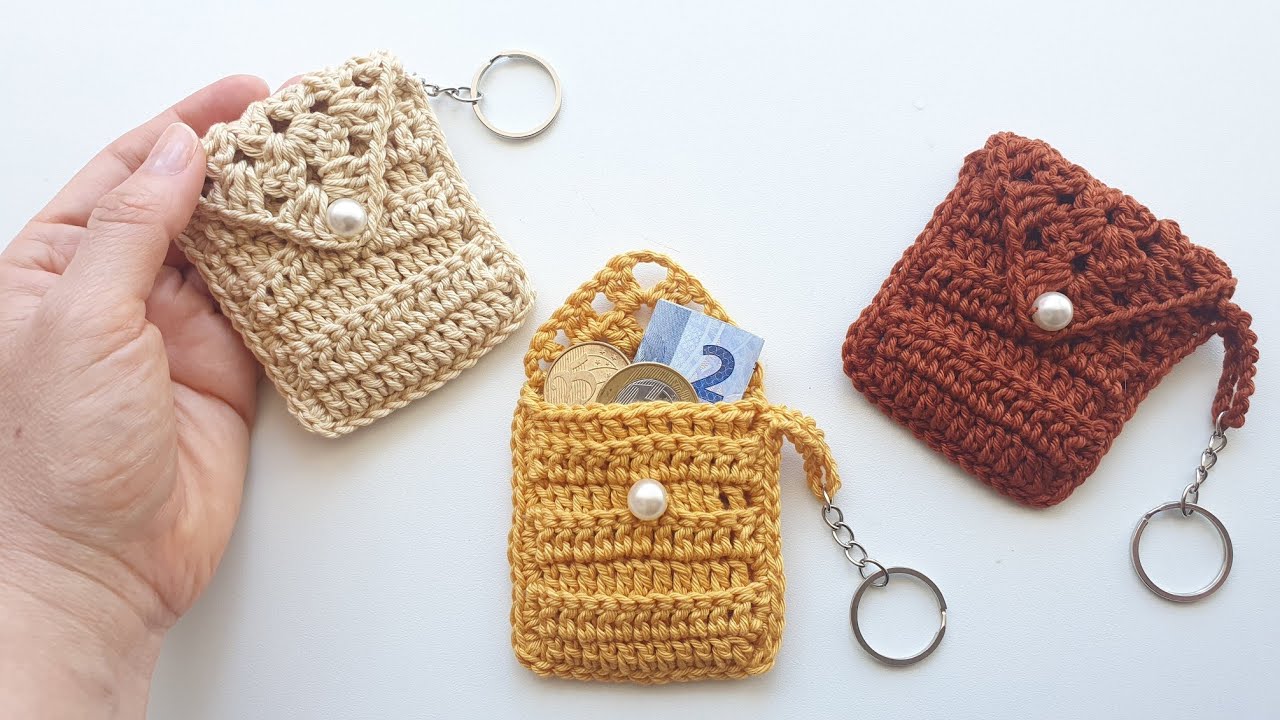 BOLSINHA DE CROCHÊ PARA DINHEIRO OU FONE SEM COSTURA