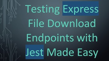 Testing Express File Download Endpoints with Jest Made Easy