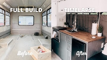 FULL BUS CONVERSION / TIMELAPSE  / DIY Shuttle Bus Build Ep. 9