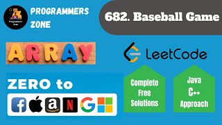 682 Baseball Game | Zero to FAANG | Assignment Solution | Leetcode | Striver | WE2 | Shapnesh
