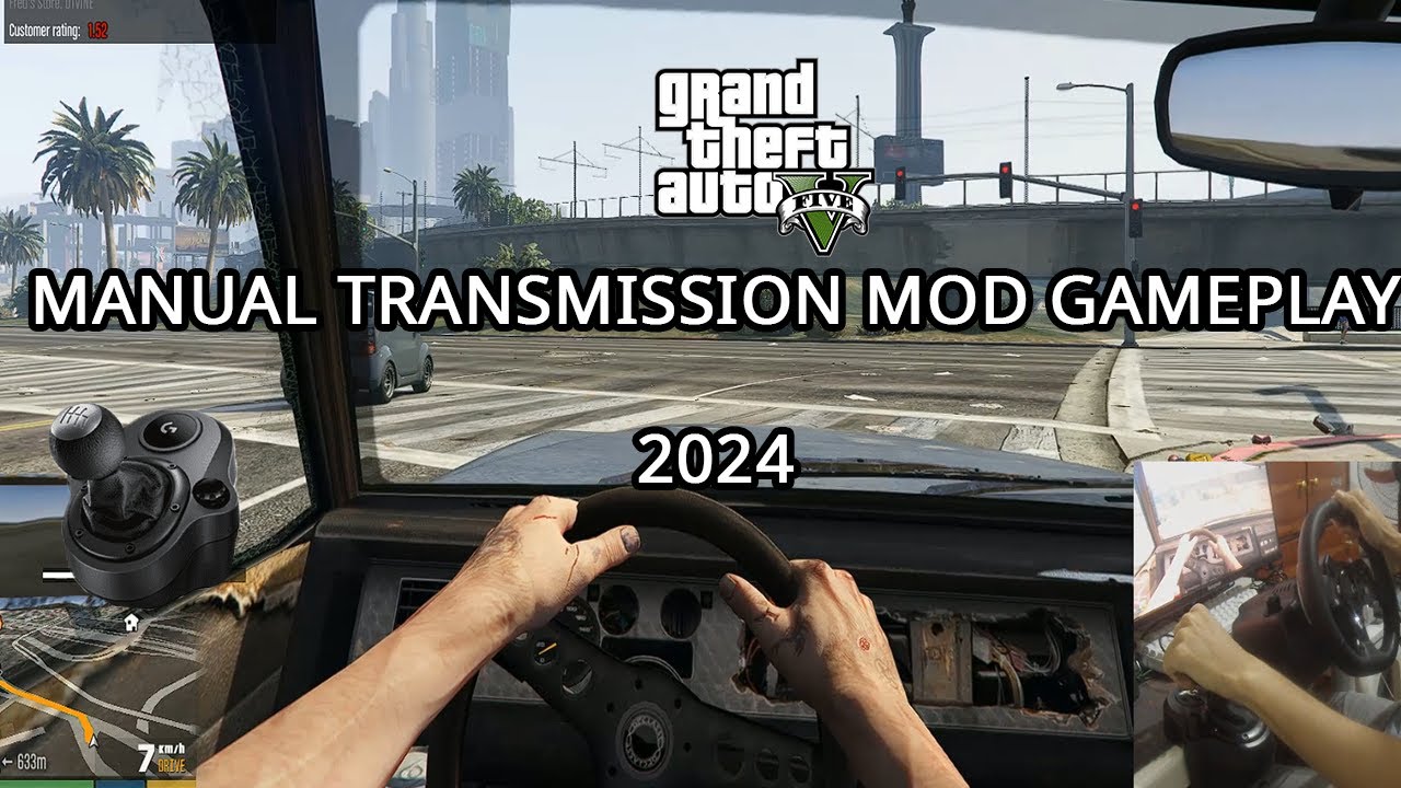 GTA V Taxi Jobs With Manual Mod Logitech G920 Shifter 