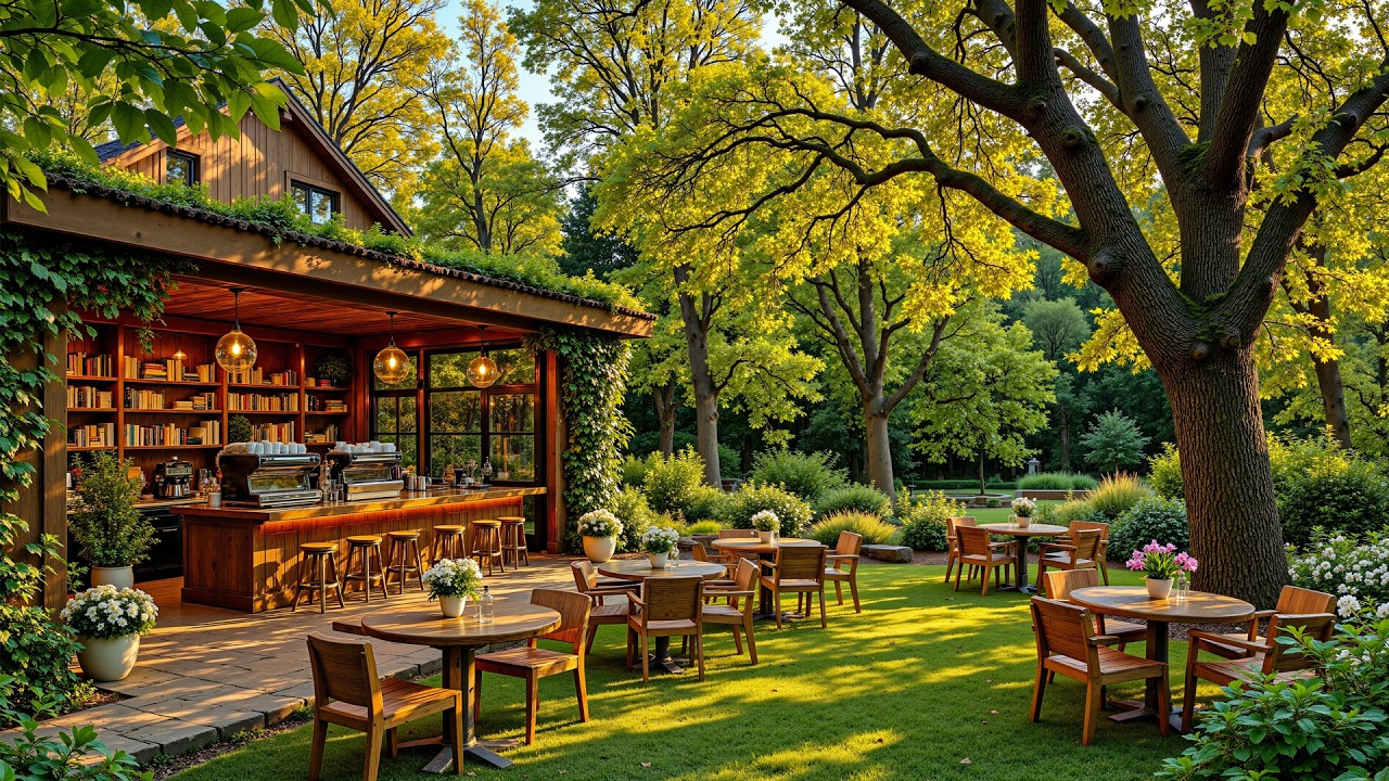 Escape to Tranquil Outdoor Forest Café 🌿 Smooth Jazz & Nature Ambience for Stress Relief, Deep Work