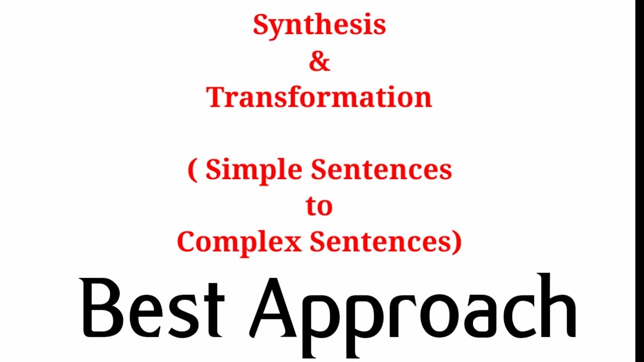 Synthesis Simple Sentences to Complex Sentences YouTube