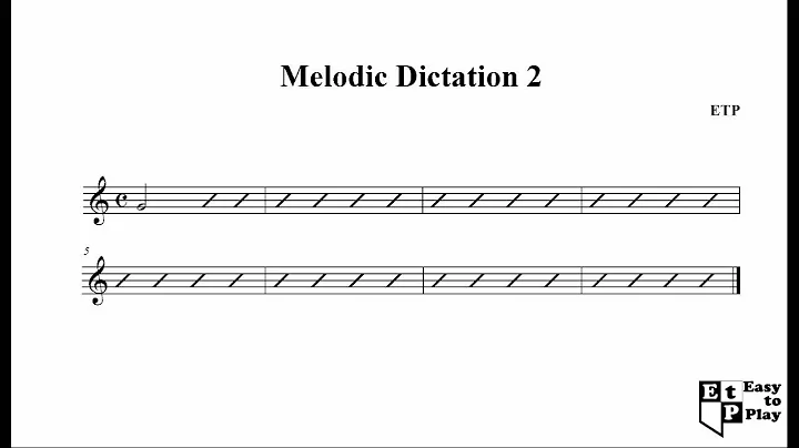 Melodic Dictation Exercises - Ear Training practice n.2