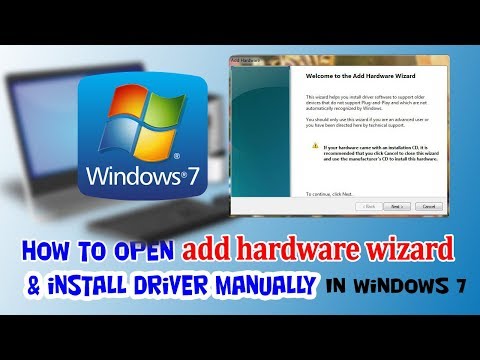 How to Install Driver in Windows 7 ( How to open add hardware wizard in windows 7)
