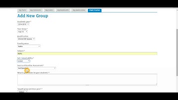 Add New Group/Class to the Pupil Progress Tracker