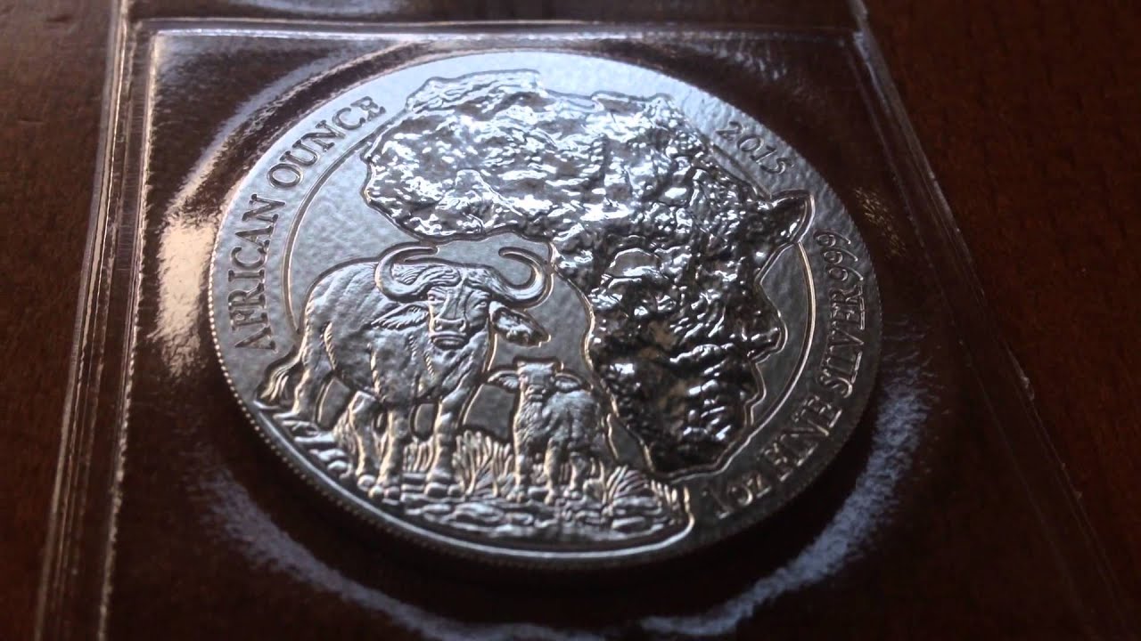 1 oz Silver 2015 Rwanda African Wildlife CAPE BUFFALO Bullion Coin