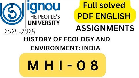 MHI-08 solved assignment 2024-25