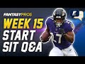 Live Week 15 Start/Sit + Lineup Advice with Kyle Yates (2020 Fantasy Football)