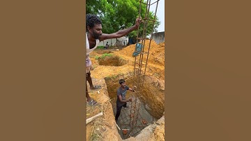Reinforcement Column Construction #shorts #Column #Concrete #footing