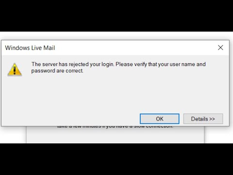 Fix Windows Live Mail Error The Server Has Rejected Your Login While Setting Up Yahoo Email Win 10