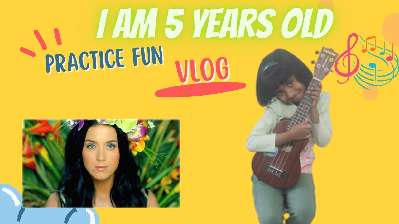 Roar Song Played On Ukulele By 5 Years Old Practice Vlog YouTube