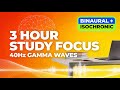 Hour Study Focus Music | Gamma Waves + Dual Technology | Memory Enhancement &amp; Concentration