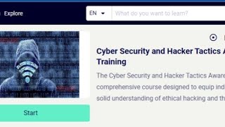Cybersecurity and Hacker Tactics Awareness Training | Infosys Springboard Assessment Solution.