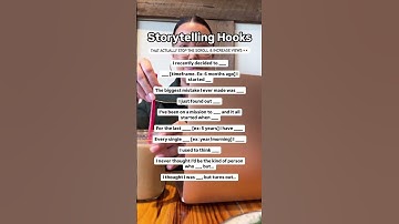 Try these STORYTELLING HOOKS #instagram