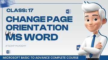 MS Word Page Orientation | Portrait & Landscape Guide | Class 17 | Urdu / Hindi