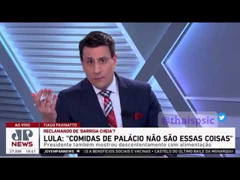 Após Lula critica comida de palácio em Live Pavinatto manda o recado