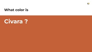 Civara Color Hex Color - Orange Color - Cool Color C56138