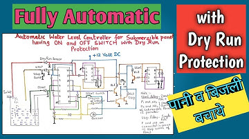 Automatic Water Level Controller for Submersible Panel having ON and OFF with Dry Run Protection