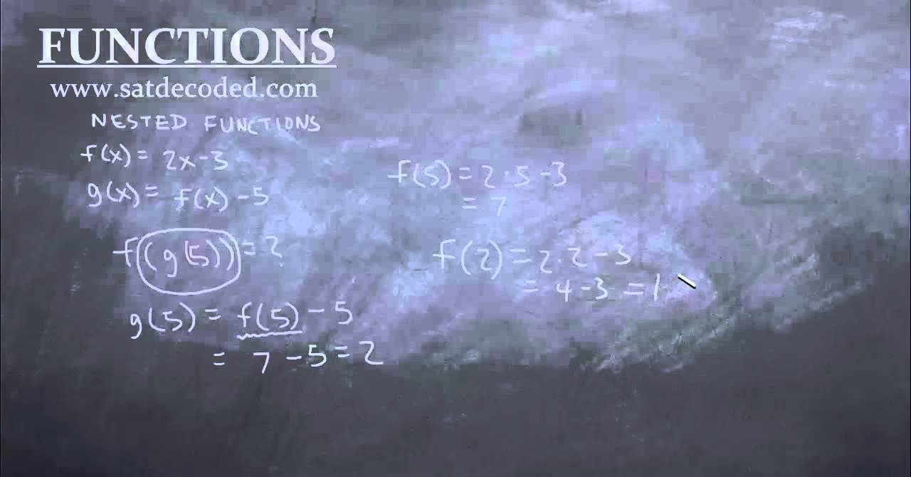 SAT Math - Functions - Video 7: Advanced Nested Functions - YouTube