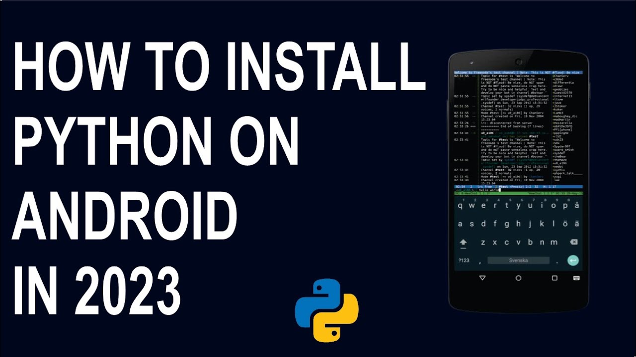 How to install Python on Android | 2023 Updated! | Lesson 1b - YouTube