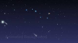 Summer Night Sky with Shooting Stars and Glowing Constellations, and free outro video