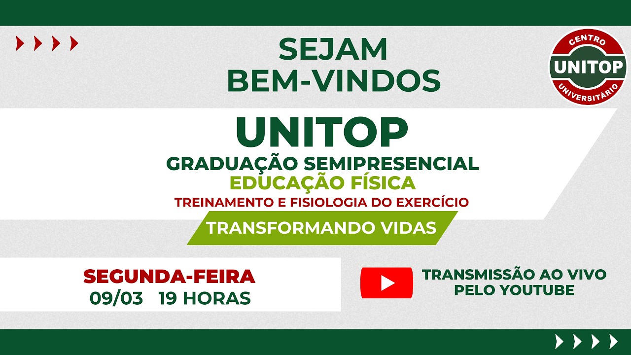 Treinamento e Fisiologia do Exercício-Aula 2|Fase1|Sala 3|UNITOP Graduação Semipresencial