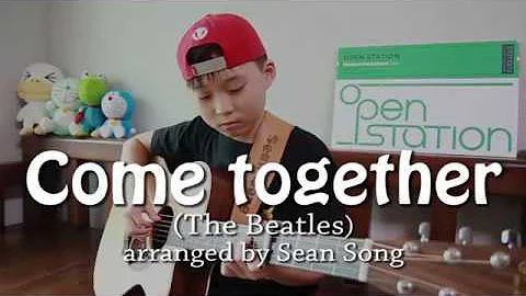 The Beatles - Come Together ( fingerstyle guitar cover by 10-year-old kid Sean Song )