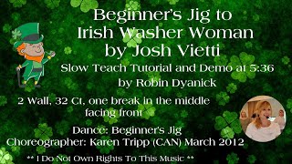 Beginner's Jig to Irish Washer Woman by Josh Vietta Slow Teach Tutorial and Demo at 5:35