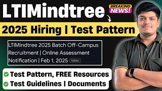 🔥LTIMindtree 2025 Hiring | Test Date: 1 Feb 2025 |LTIMindtree Exam Pattern, FREE Resources, Document