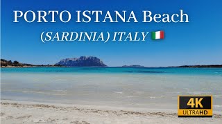 Olbia (Porto Istana Beach)  Sardinia (Italy )  Walking on a Beautiful & Calm Beach  4K Video