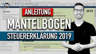 Mantelbogen Steuererklärung 2019 Elster ausfüllen | Steuererklärung 2019 selber machen Tutorial 2020