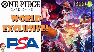 WORLD EXCLUSIVE! Official One Piece TCG x PSA Luffy Card! 1st Ever Look! (HUGE One Piece TCG News)