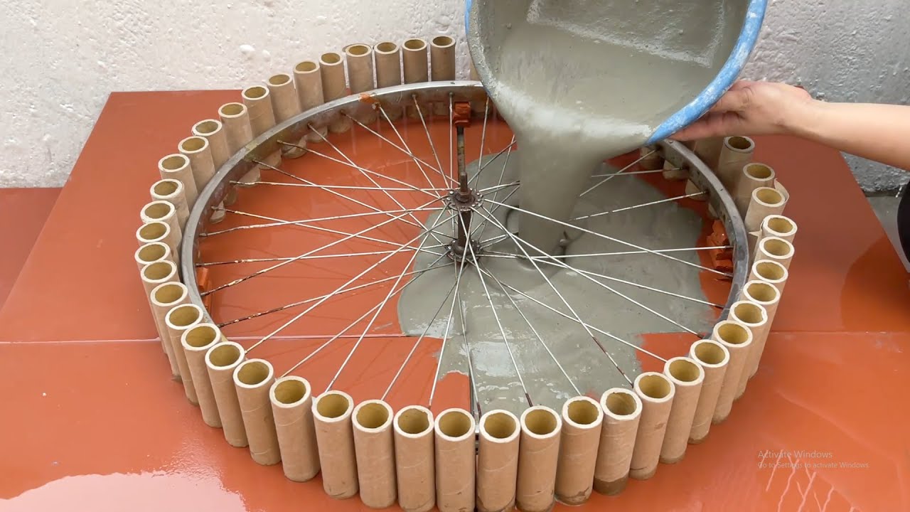 Awesome . Technique  Making Coffee Table And Flower Pots From Toilet Paper Rolls ,Rim And Cement.