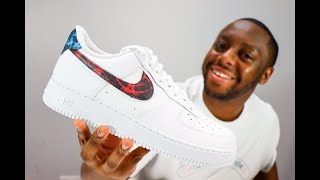 Nike Air Force 1 Tie-Dye On Feet Sneaker Review QuickSchopes 187 Schopes DJ6889 100 White Crimson
