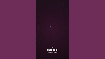 Create Stunning Shatter Text Effects | After Effects Tutorial